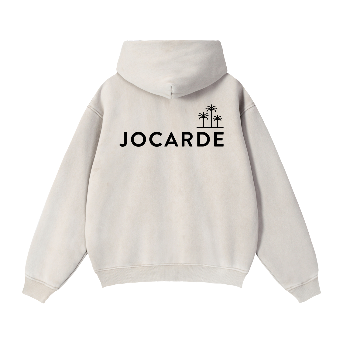 Jocarde Zip-Through Boxy Fleece Hoodie