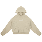 Apricot hoodie with 'JOCARDE' logo on a white background