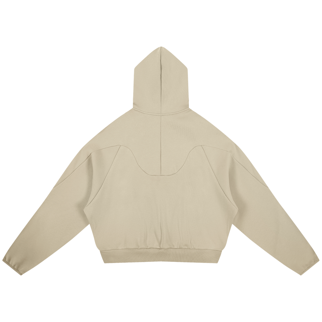Apricot hoodie on a white background