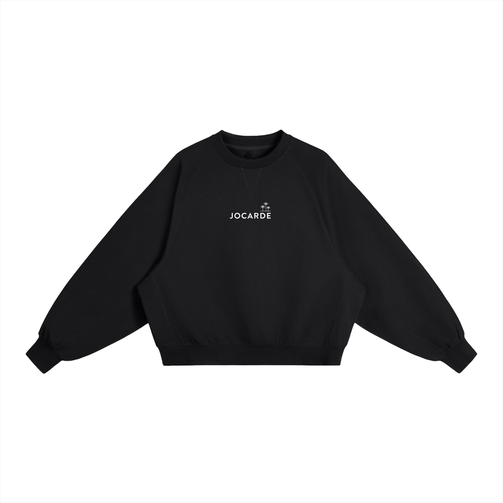 Black sweatshirt with 'JOCARDE' logo on a white background