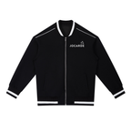 Black jacket with white trim and 'JOCARDE' branding on a white background