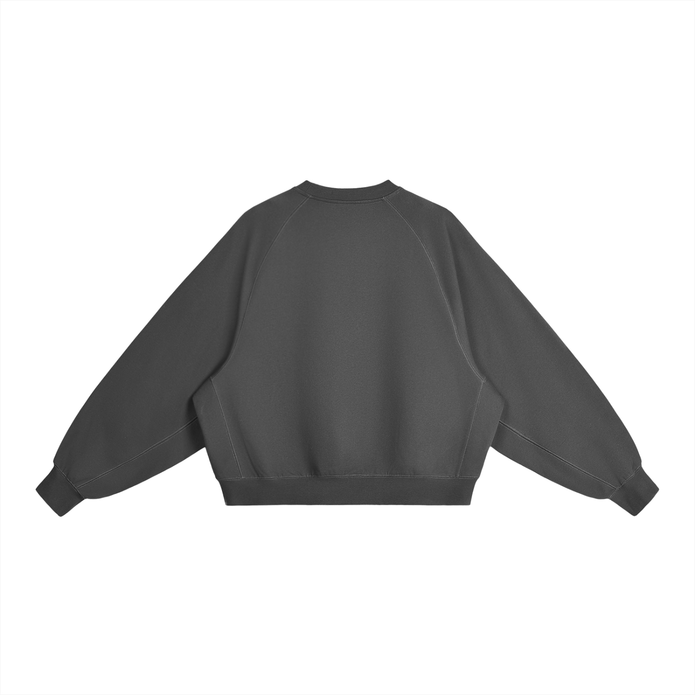 Dark grey sweatshirt on a white background