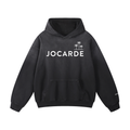 Black hoodie with 'JOCARDE' logo on a white background