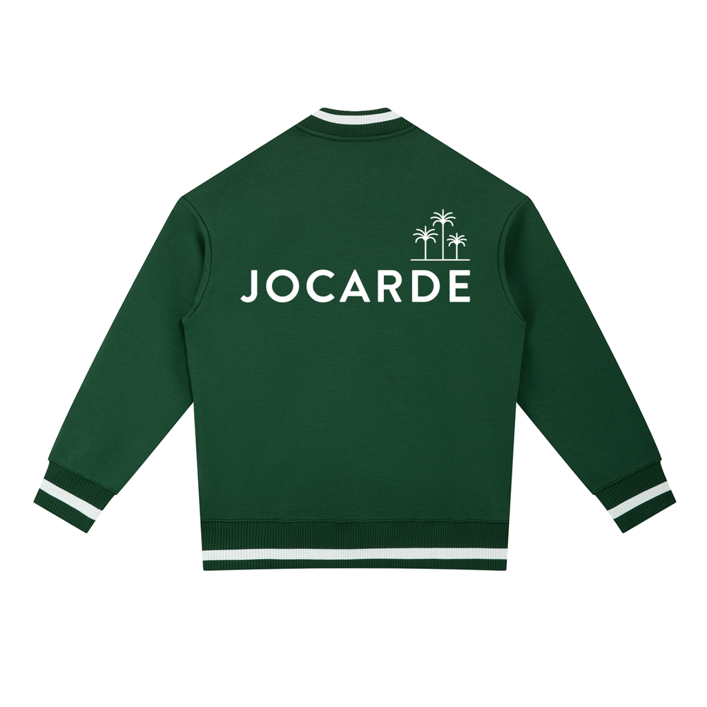 Green sweatshirt with 'JOCARDE' branding on the back against a white background