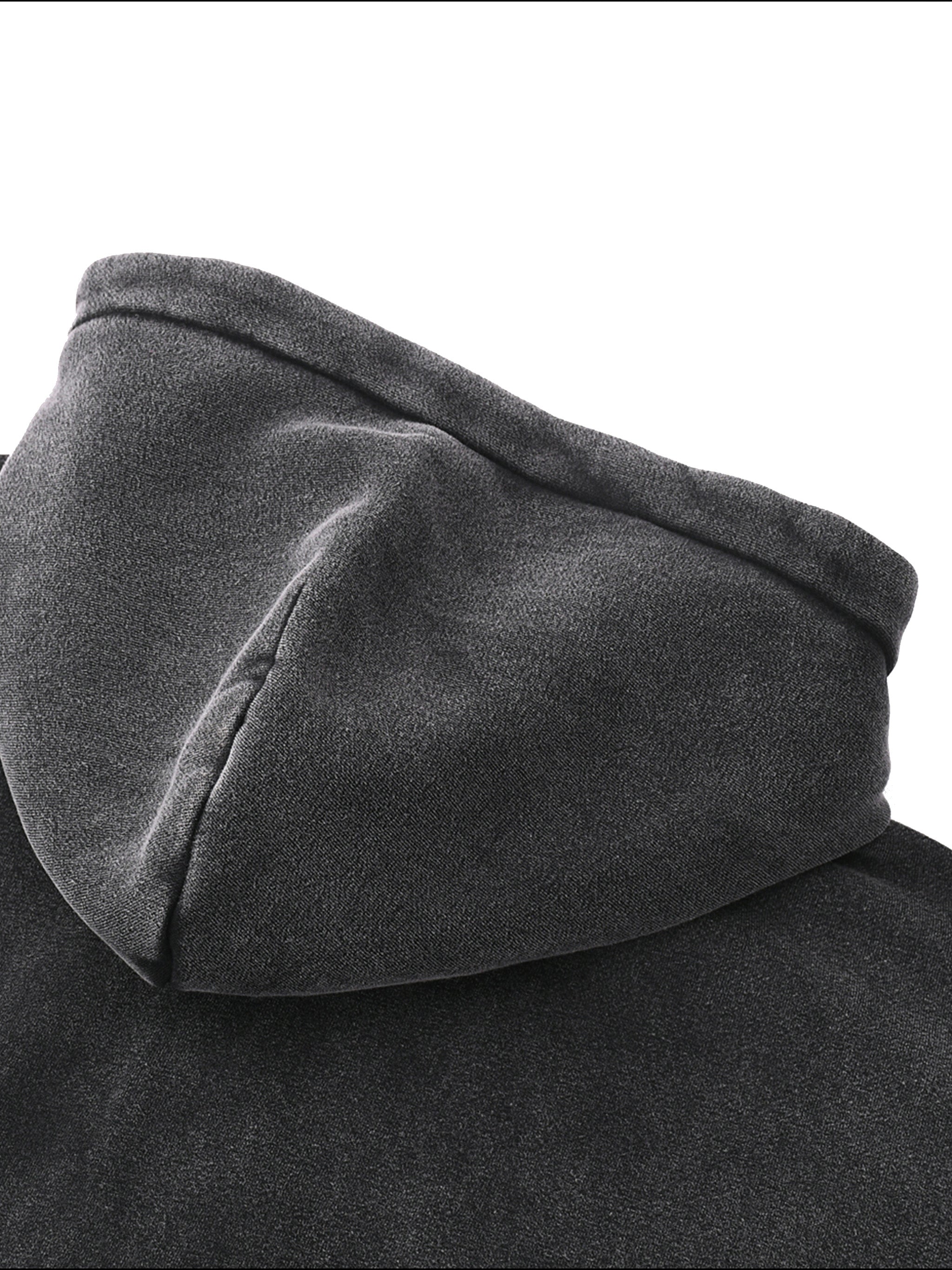 Jocarde Zip-Through Boxy Fleece Hoodie