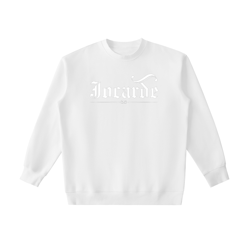 White sweatshirt with 'Incarne' logo on a white background